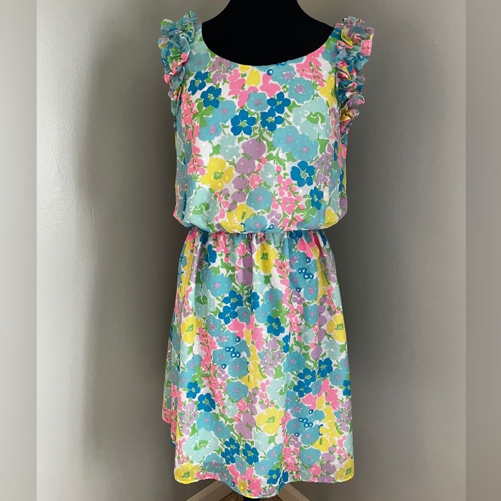 Lilly Pulitzer Size Large Floral Dress - BEAUTIFUL